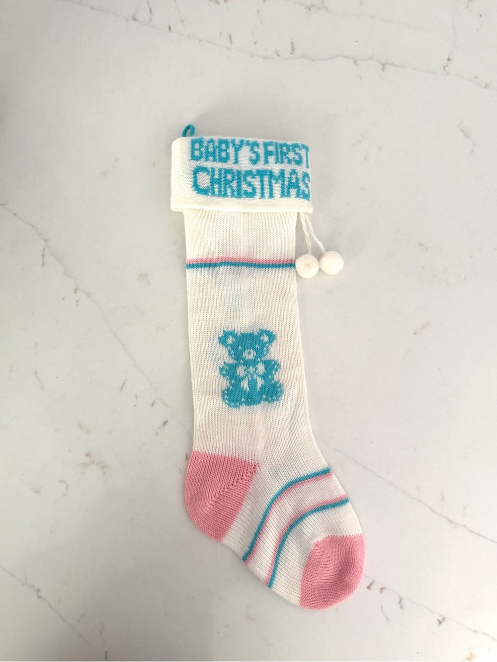 Vintage Baby’s 1st Christmas Knit Christmas Stocking